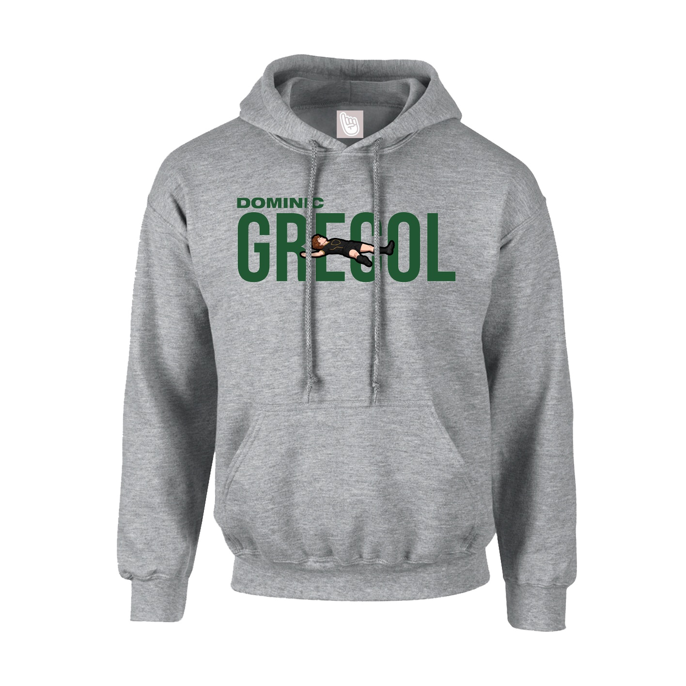 Youth Hoodie — Player Name in Grey