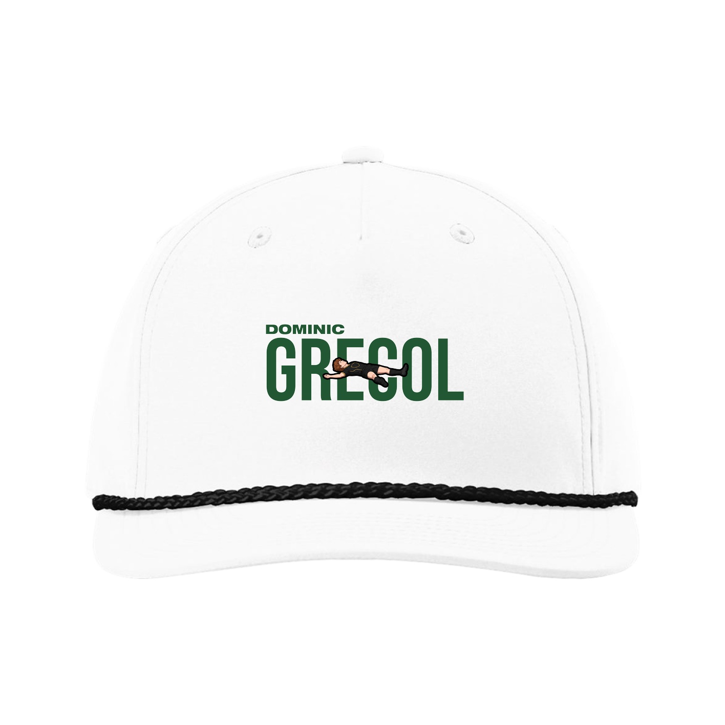 Five-Panel Classic Rope Cap — Player Name in White
