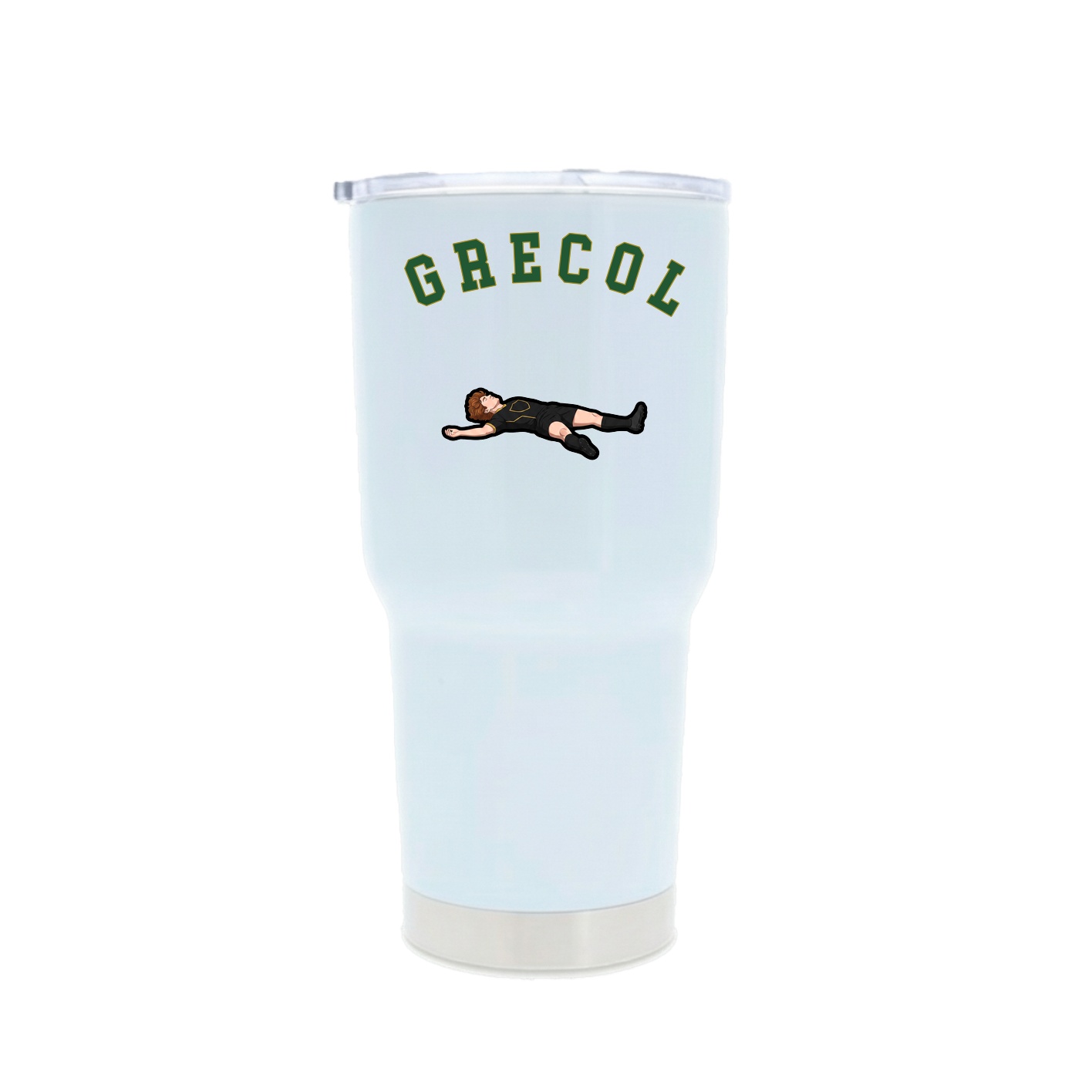 30oz Stainless Steel Tumbler — Shirsey Arch in White