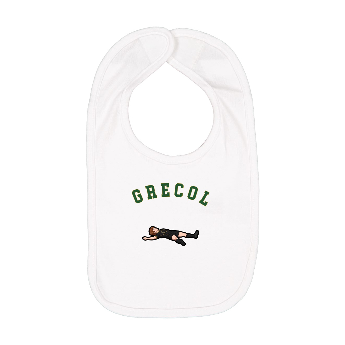 Infant Bib — Shirsey Arch in White