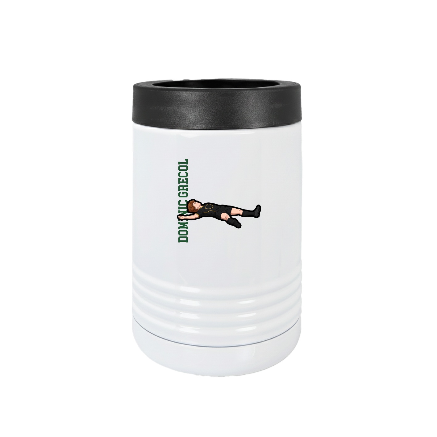 Beverage Holder — Name Vertical in White