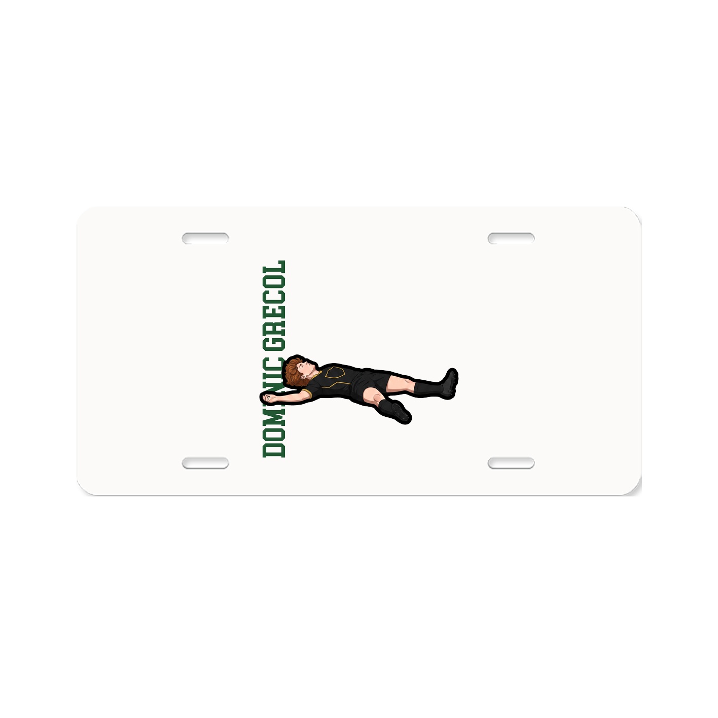 License Plate — Name Vertical in Classic