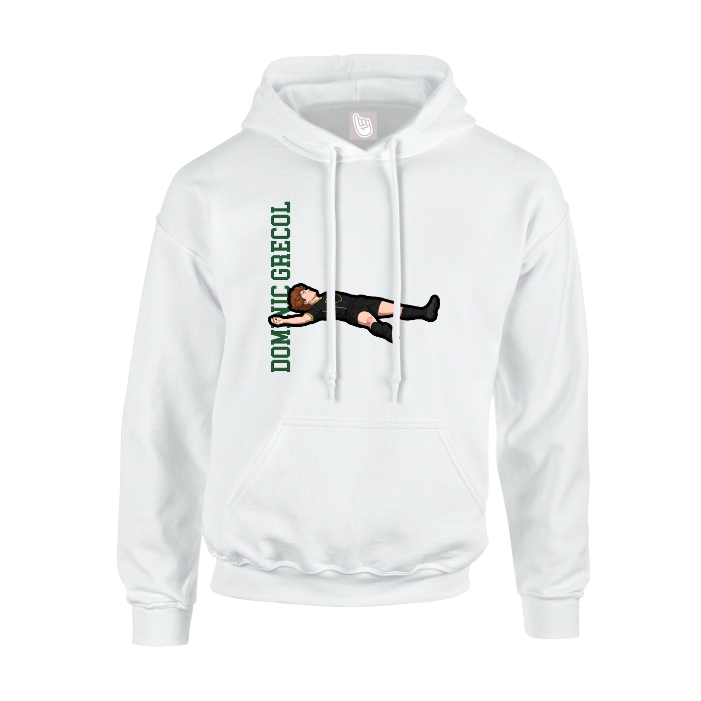 Hoodie — Name Vertical in White