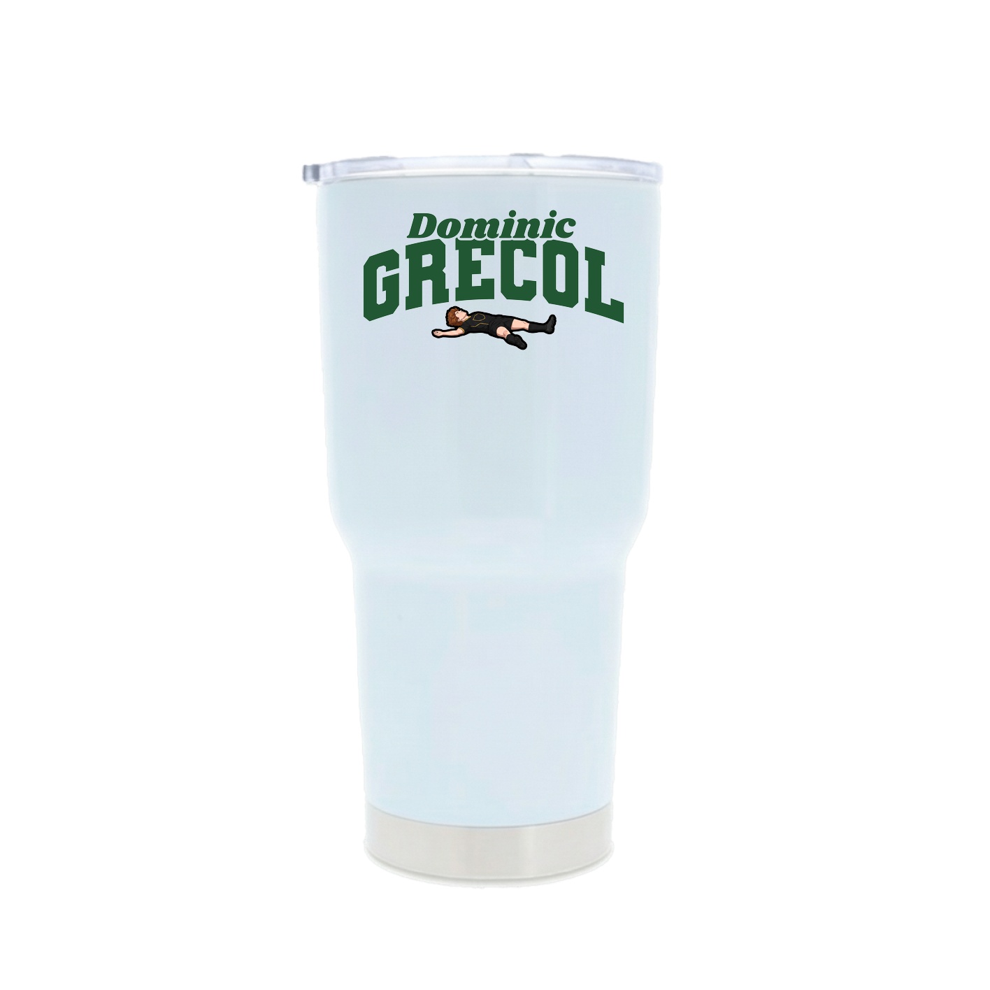 30oz Stainless Steel Tumbler — Signature Arch in White