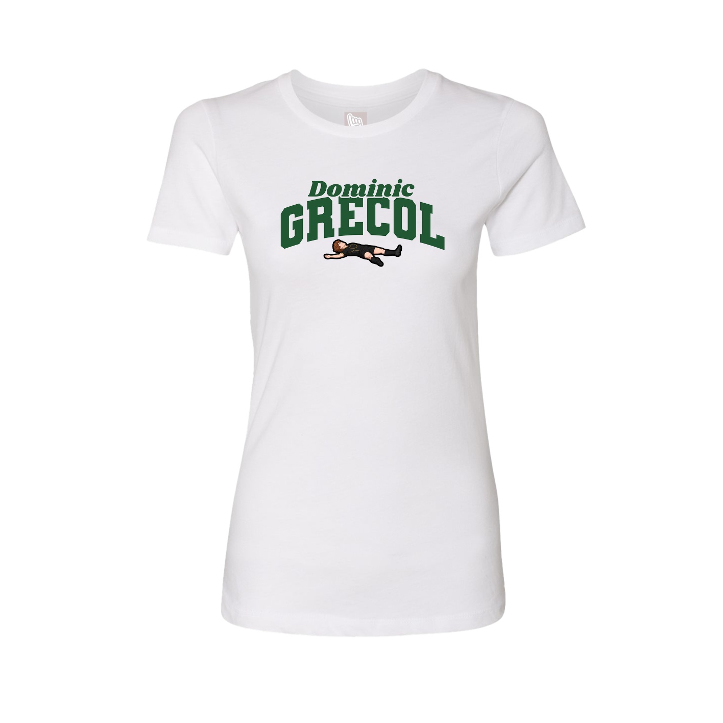 Fitted Women's Tee — Signature Arch in White