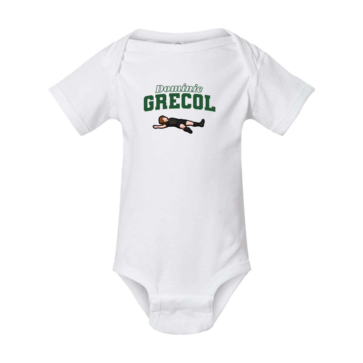 Baby Onesie — Name Arch in White