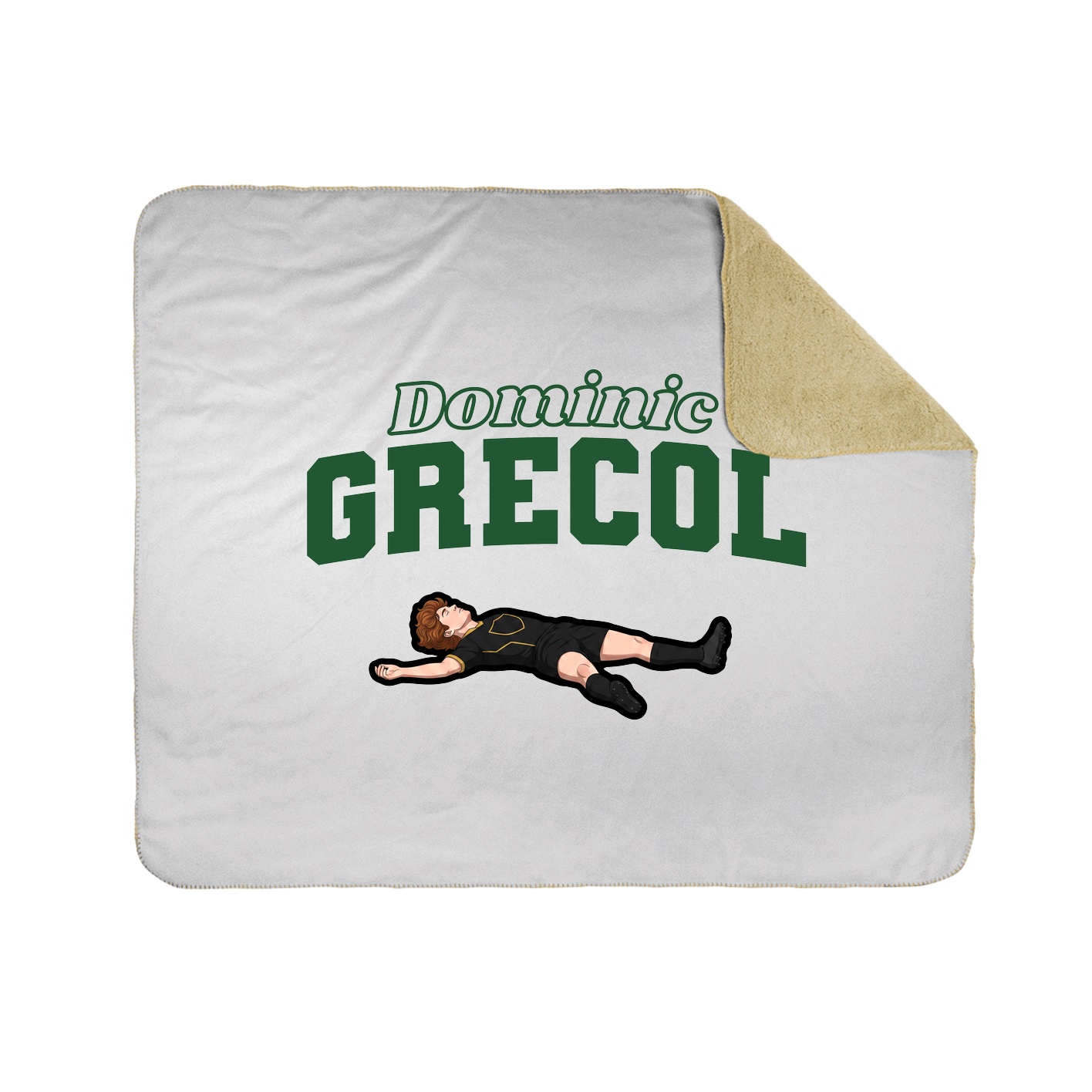 Throw Blanket — Name Arch in White