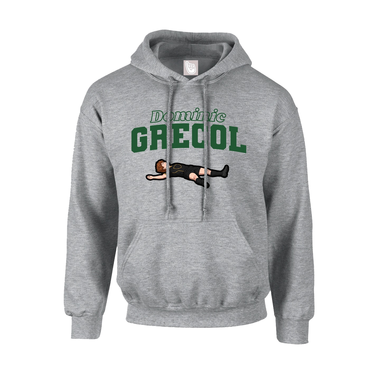Hoodie — Name Arch in Grey