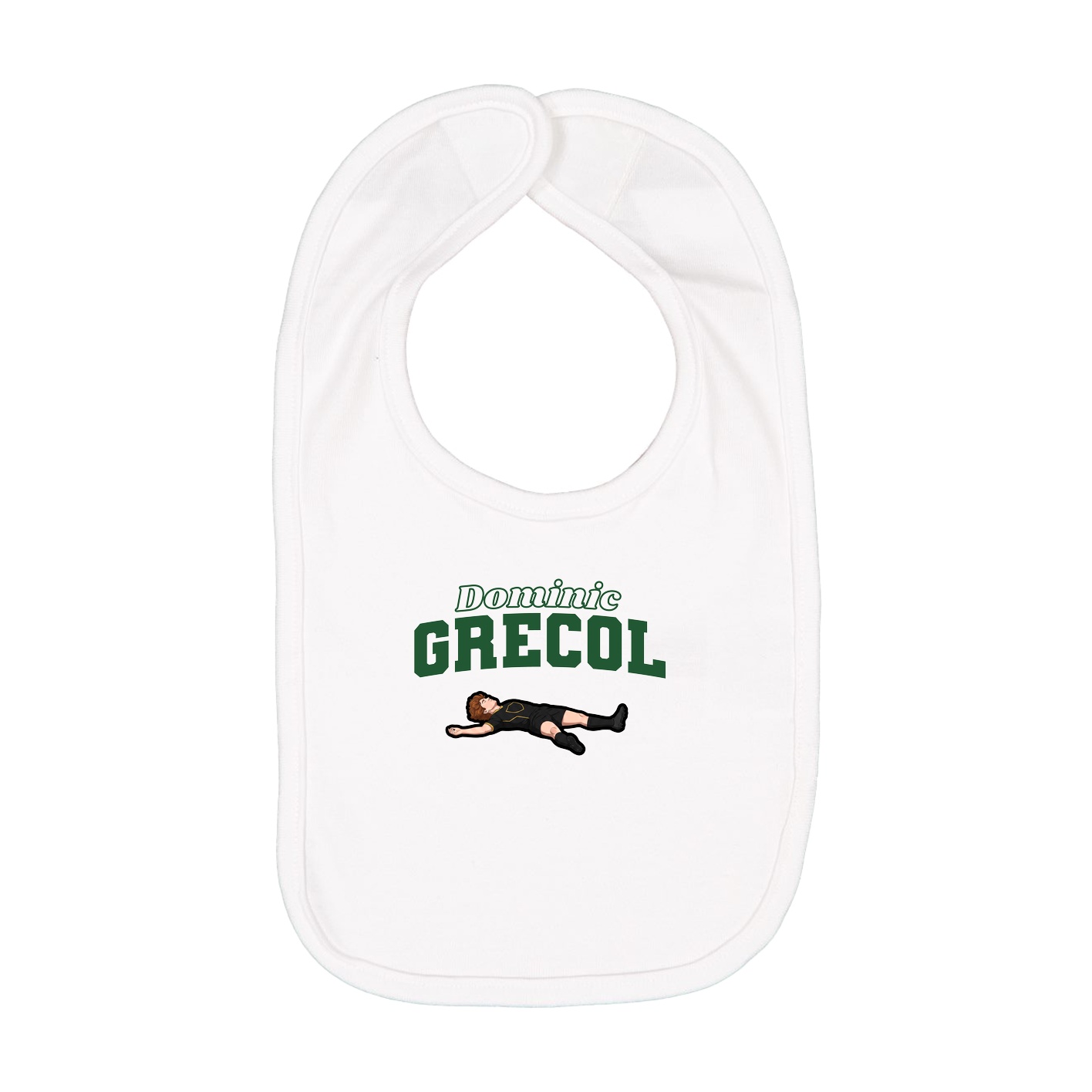 Infant Bib — Name Arch in White