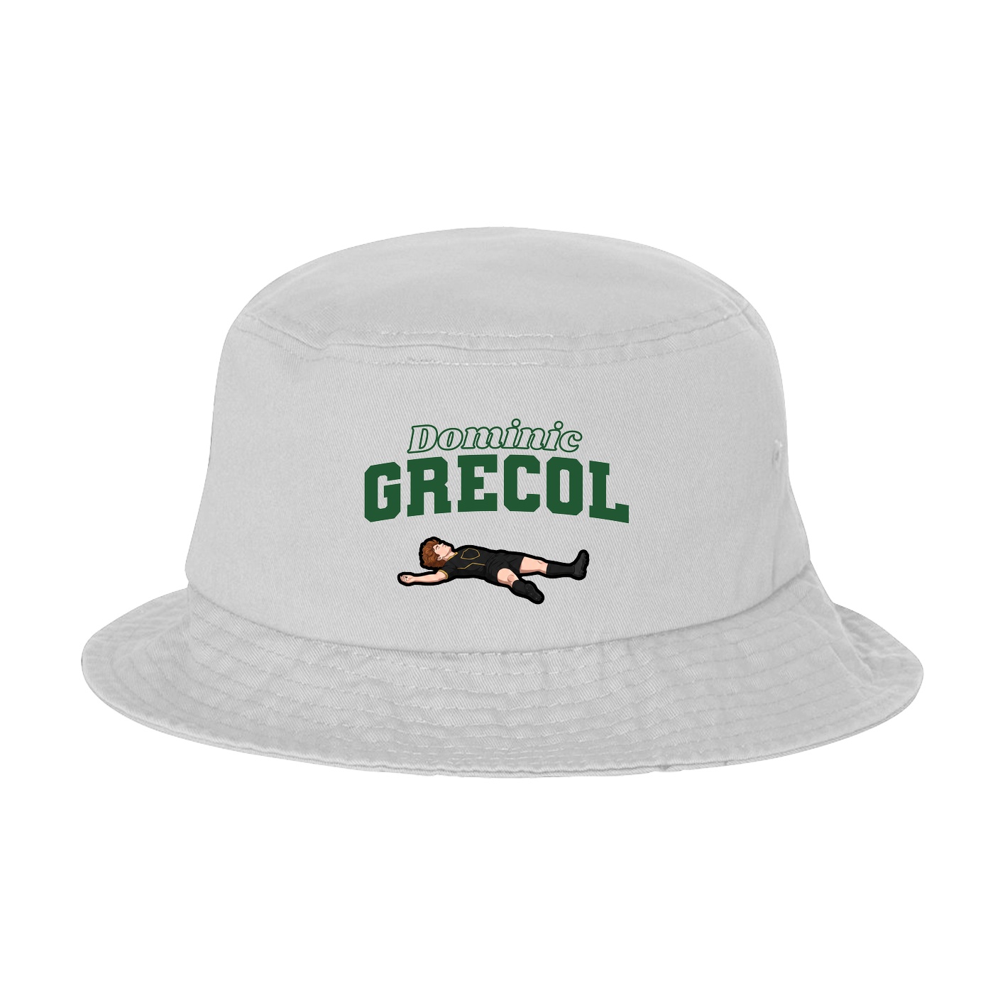 Bucket Cap — Name Arch in White