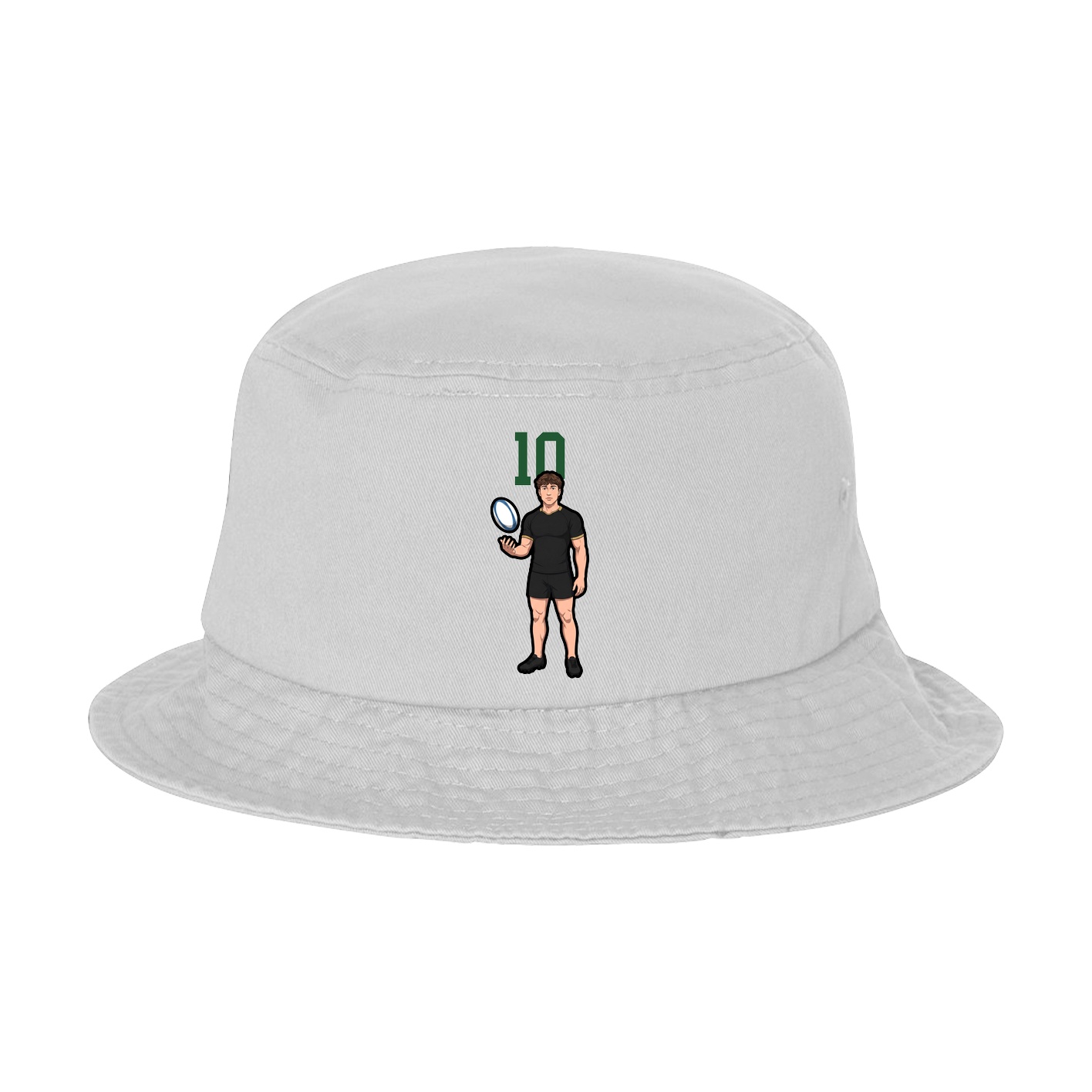 Bucket Cap — Number Top in White