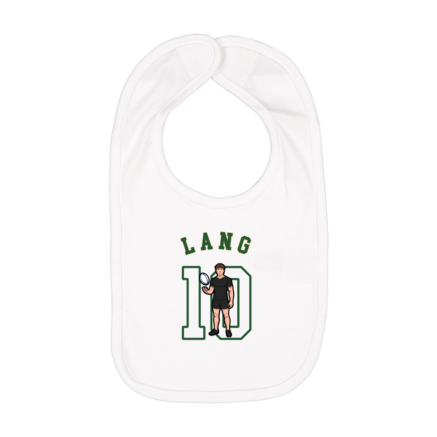 Infant Bib — Shirsey Arch in White