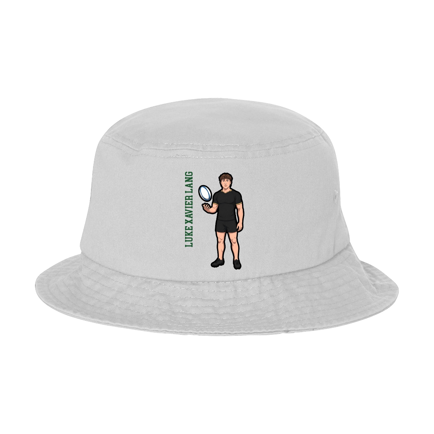 Bucket Cap — Name Vertical in White