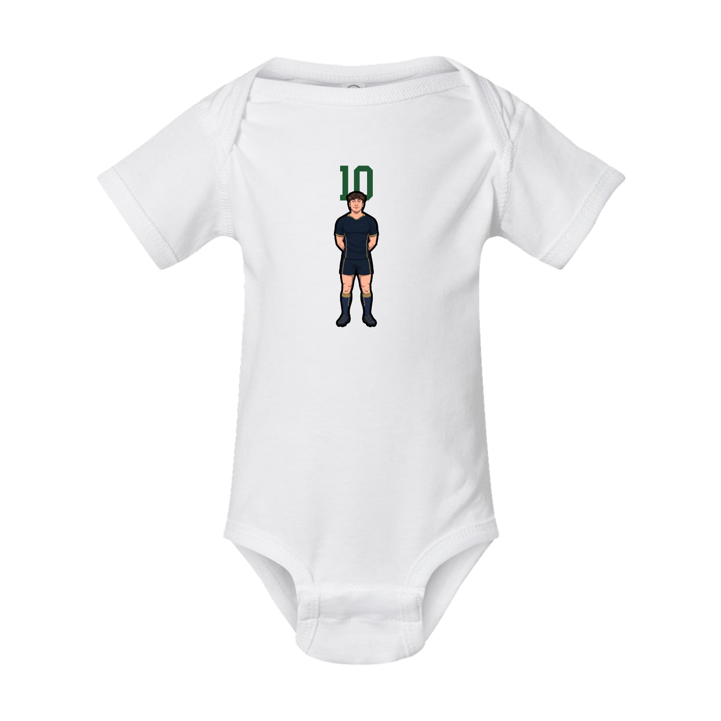 Baby Onesie — Number Top in White