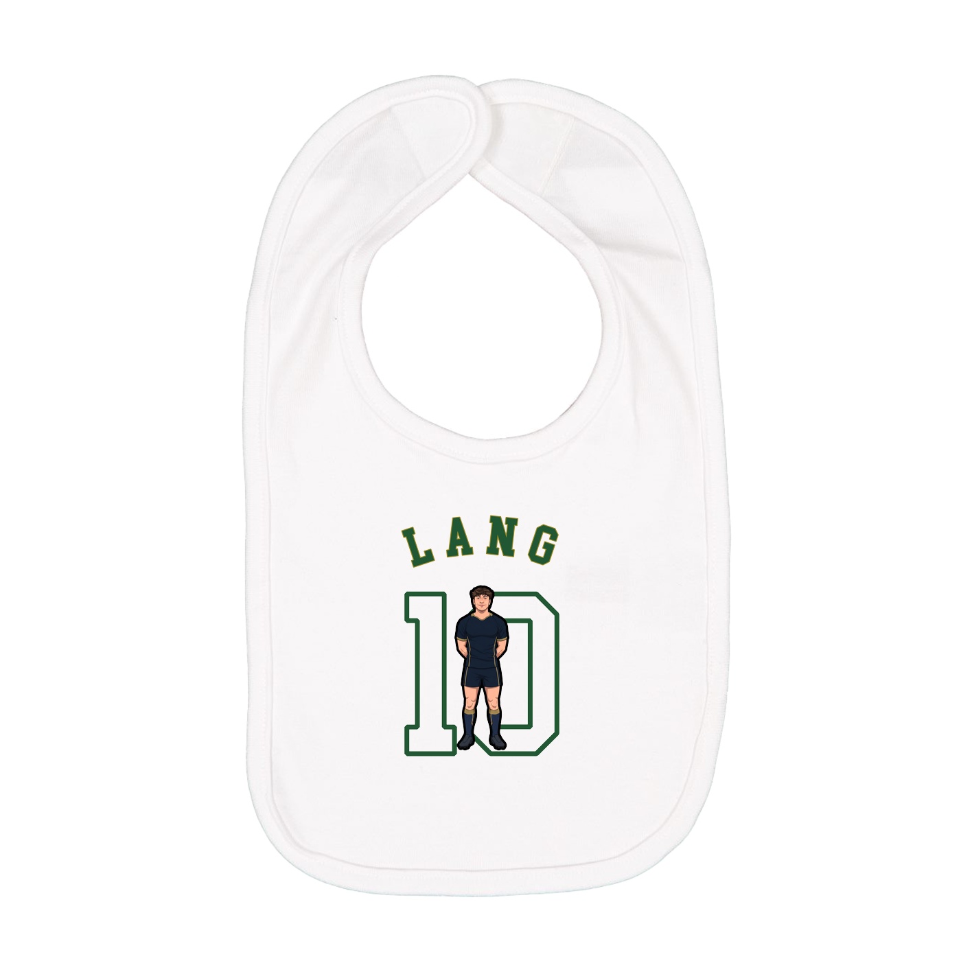 Infant Bib — Shirsey Arch in White
