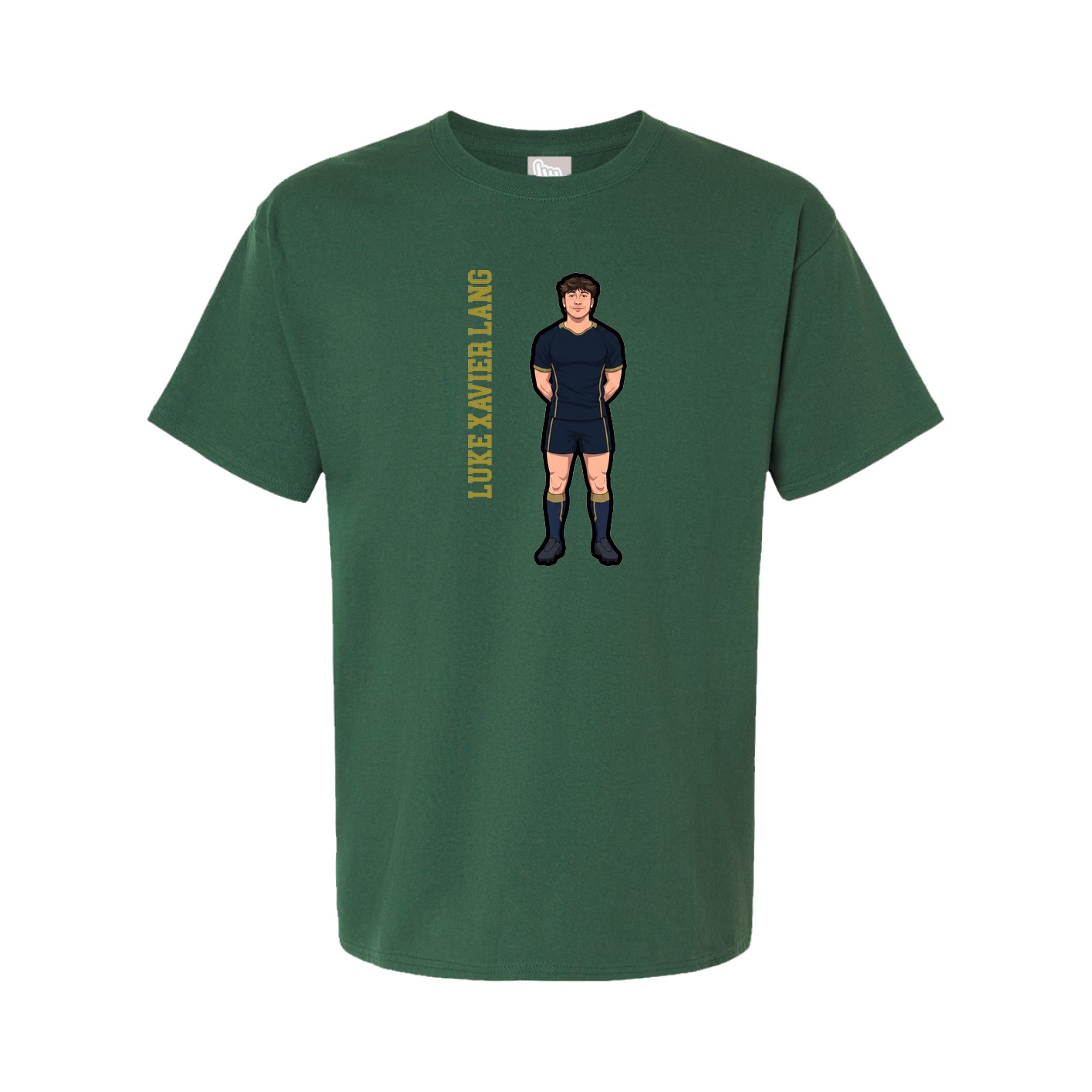Tee — Name Vertical in Green