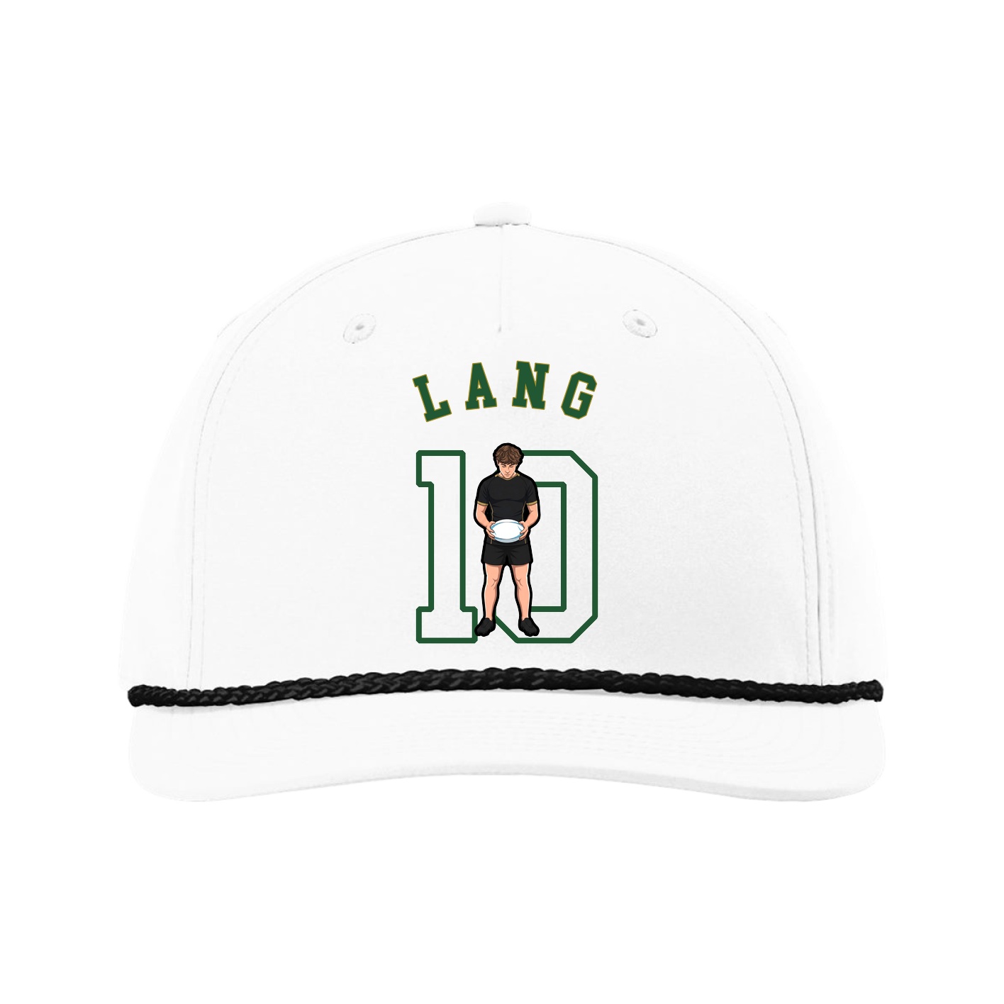 Five-Panel Classic Rope Cap — Shirsey Arch in White