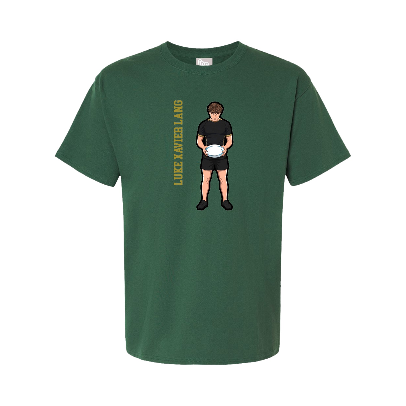 Youth Tee — Name Vertical in Green