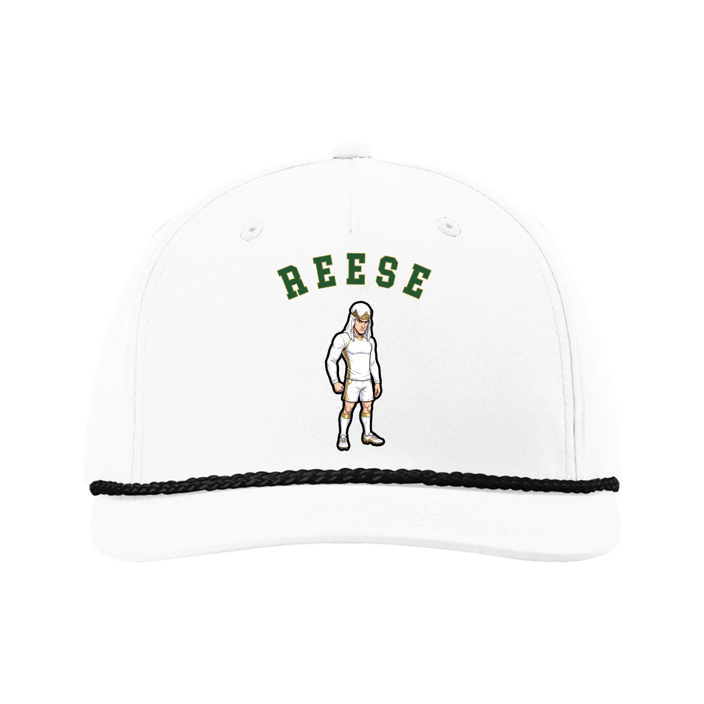 Five-Panel Classic Rope Cap — Shirsey Arch in White