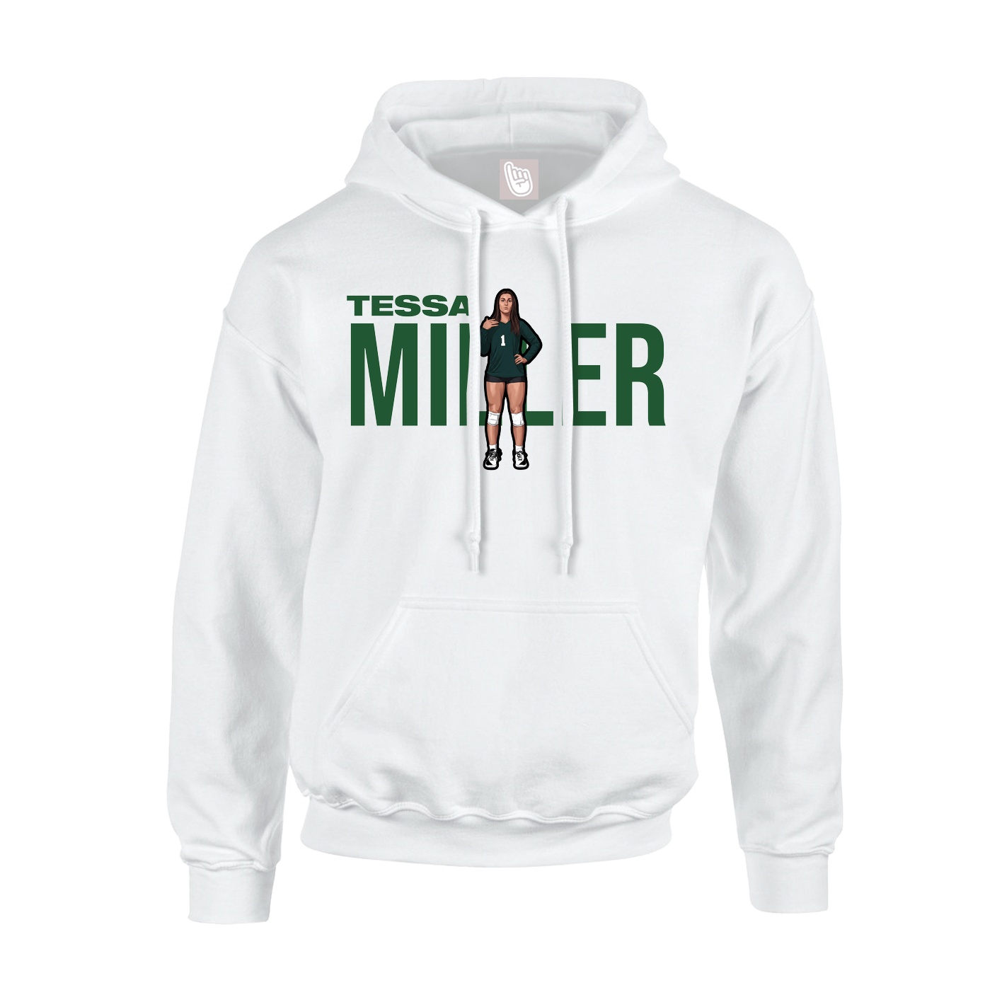 Youth Hoodie — Player Name in White