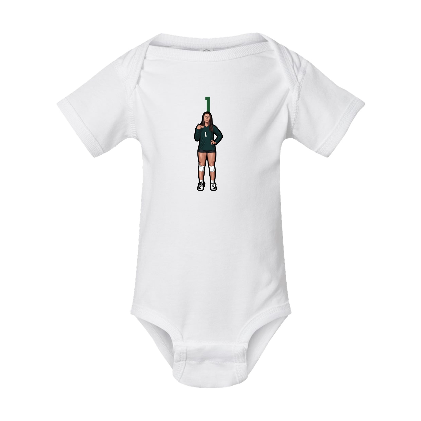 Baby Onesie — Number Top in White