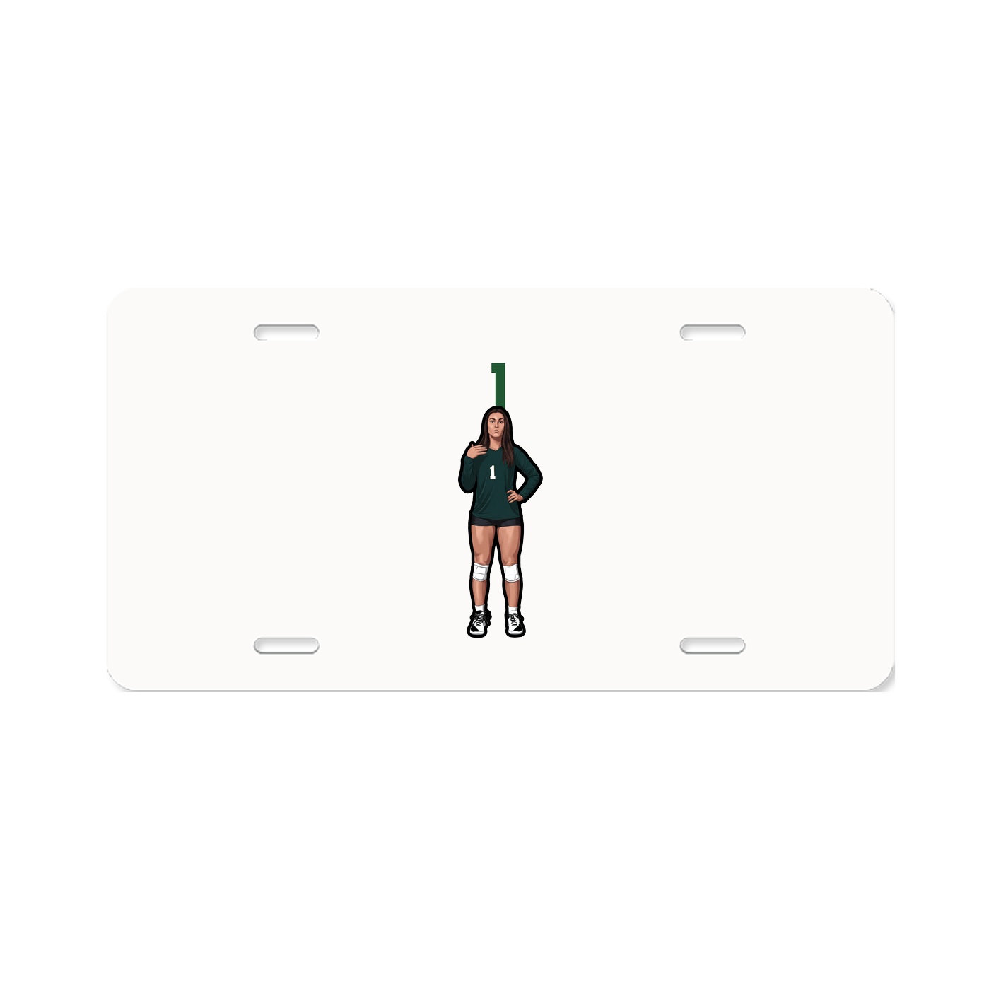 License Plate — Number Top in Classic