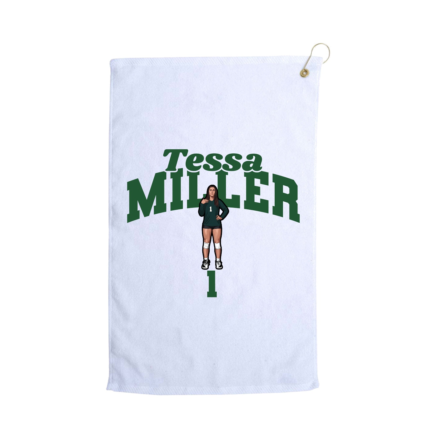 Golf Towel — Signature Arch in White