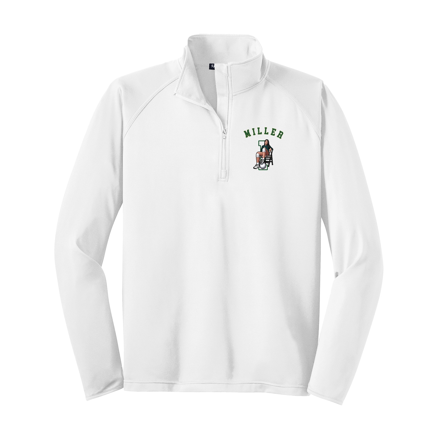 Q-Zip Pullover — Shirsey Arch in White