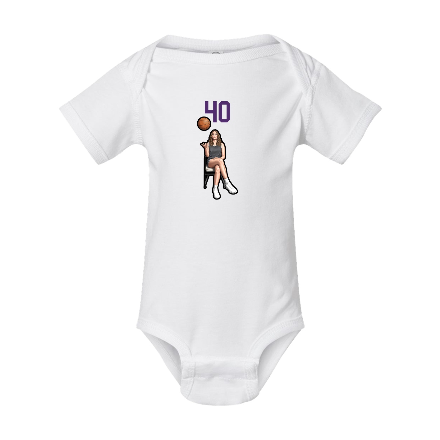 Baby Onesie — Number Top in White