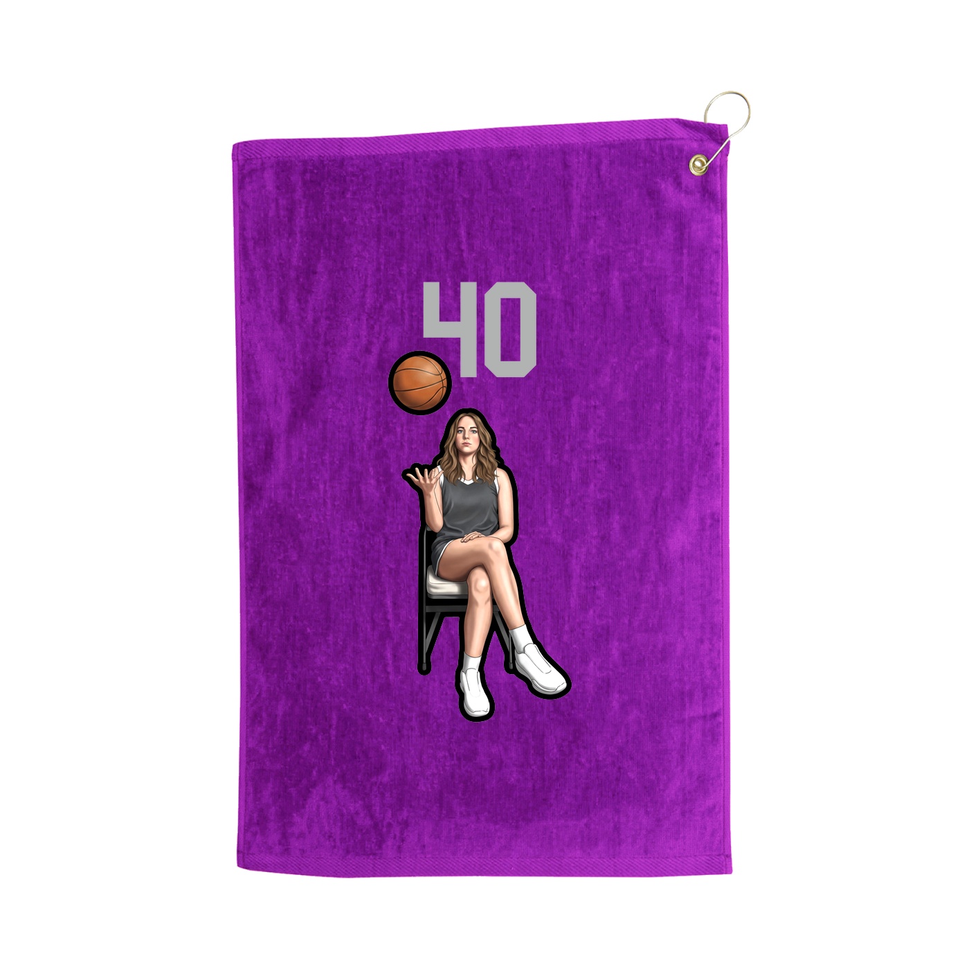 Golf Towel — Number Top in Purple