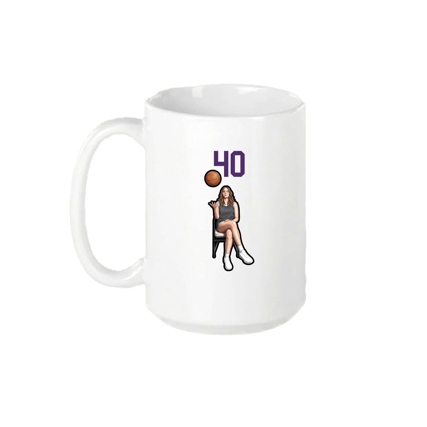 15oz Coffee Mug — Number Top in White