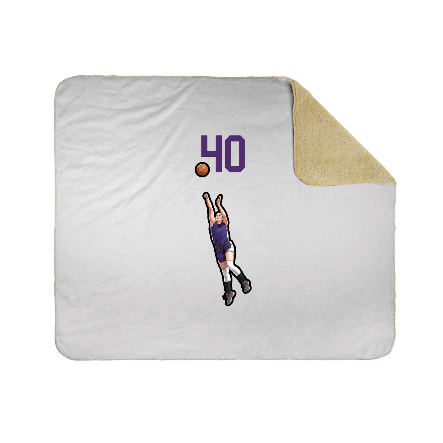 Throw Blanket — Number Top in White