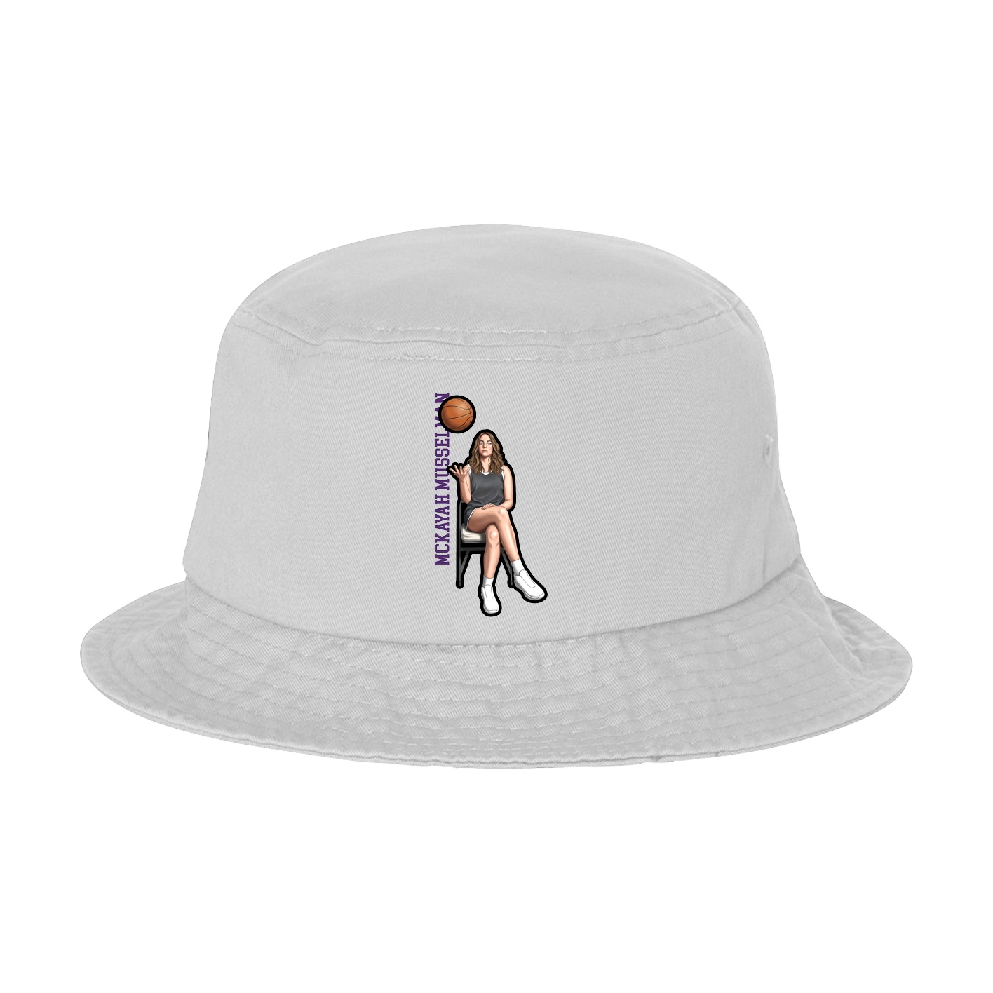 Bucket Cap — Name Vertical in White
