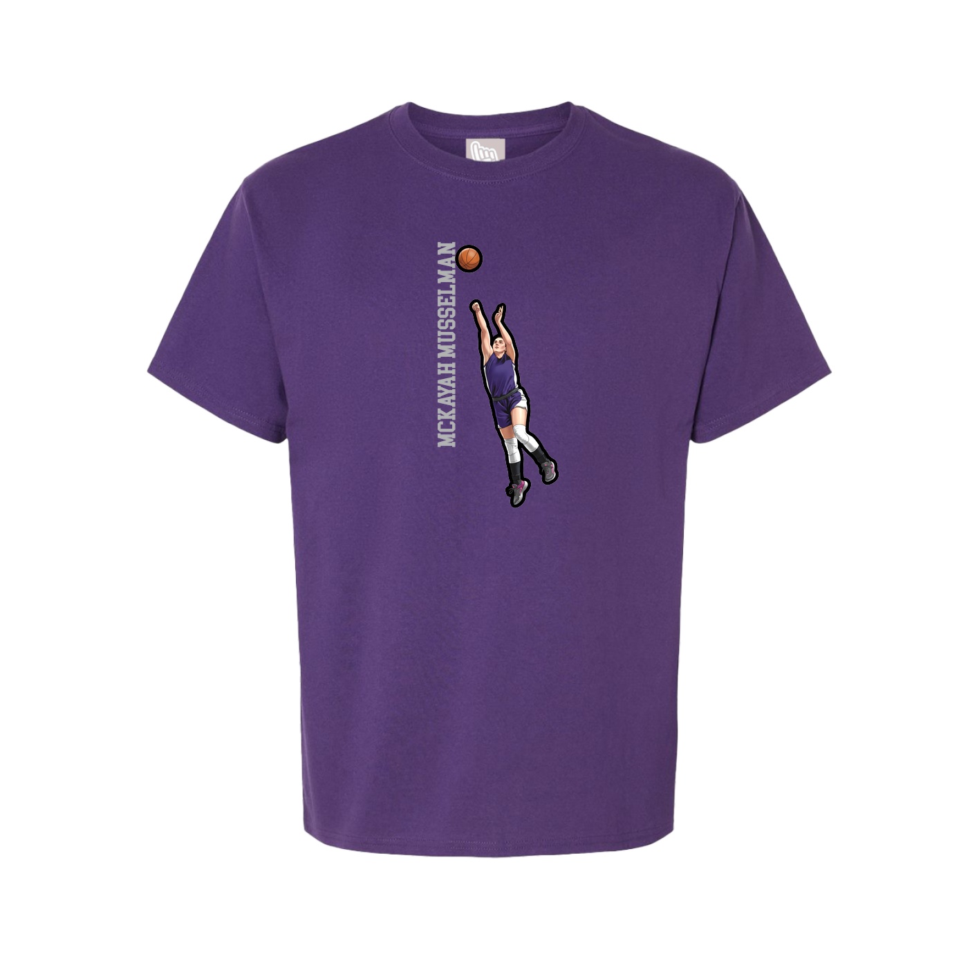 Tee — Name Vertical in Purple