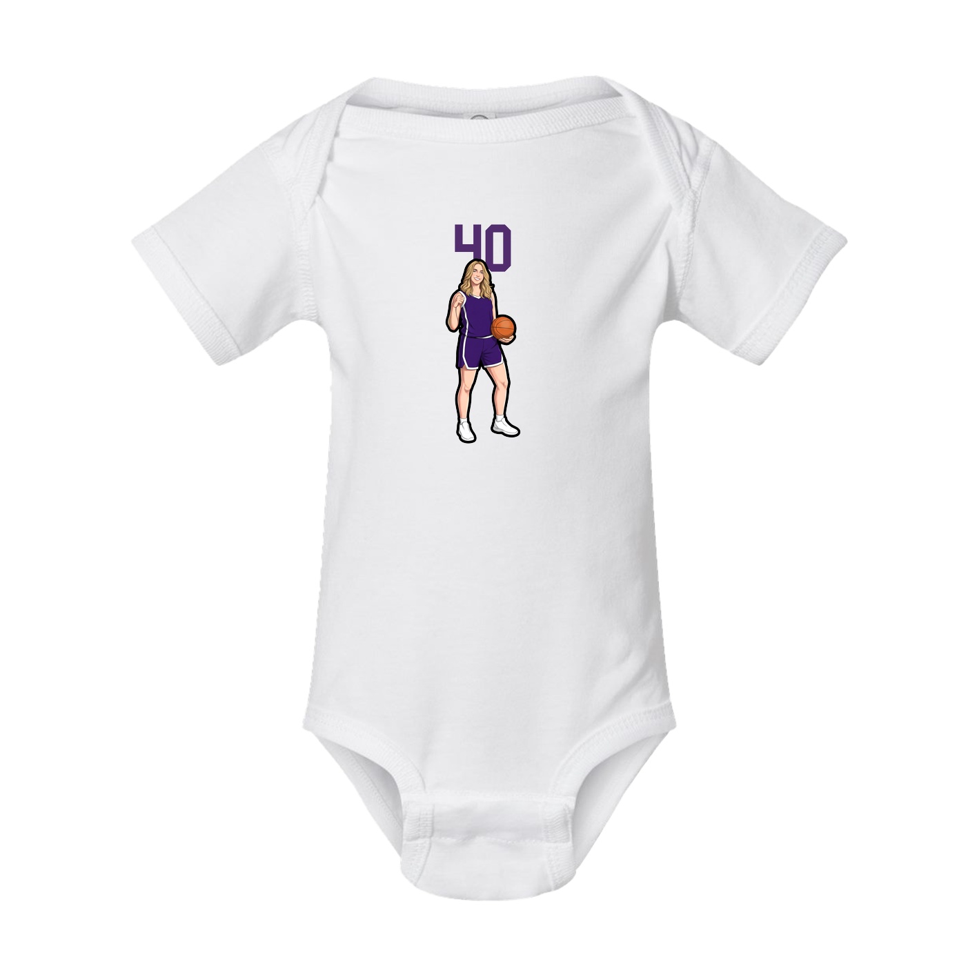 Baby Onesie — Number Top in White