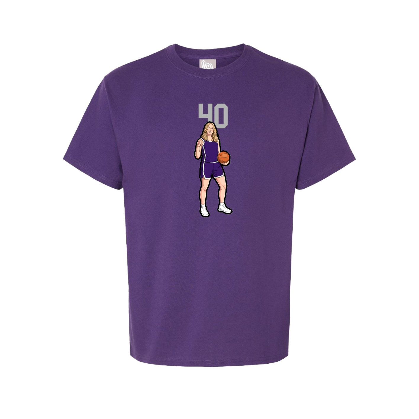 Youth Tee — Number Top in Purple