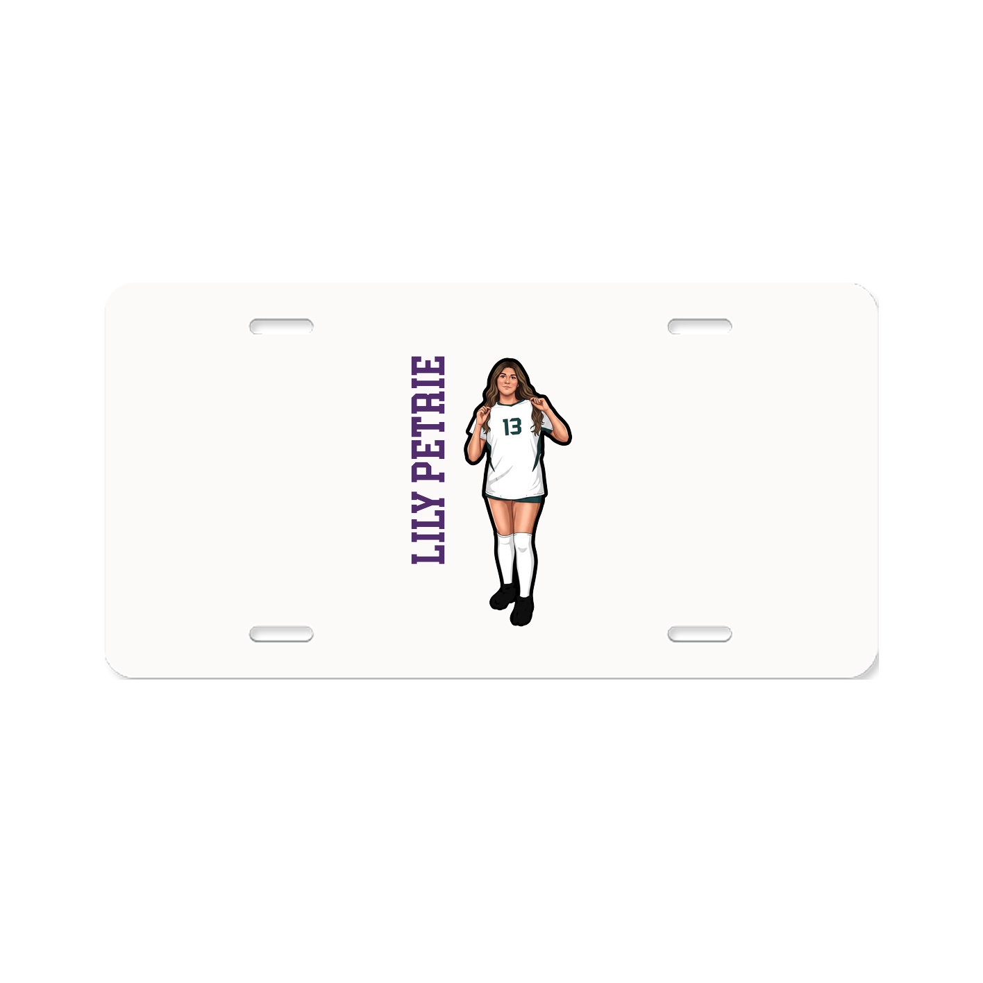 License Plate — Name Vertical in Classic