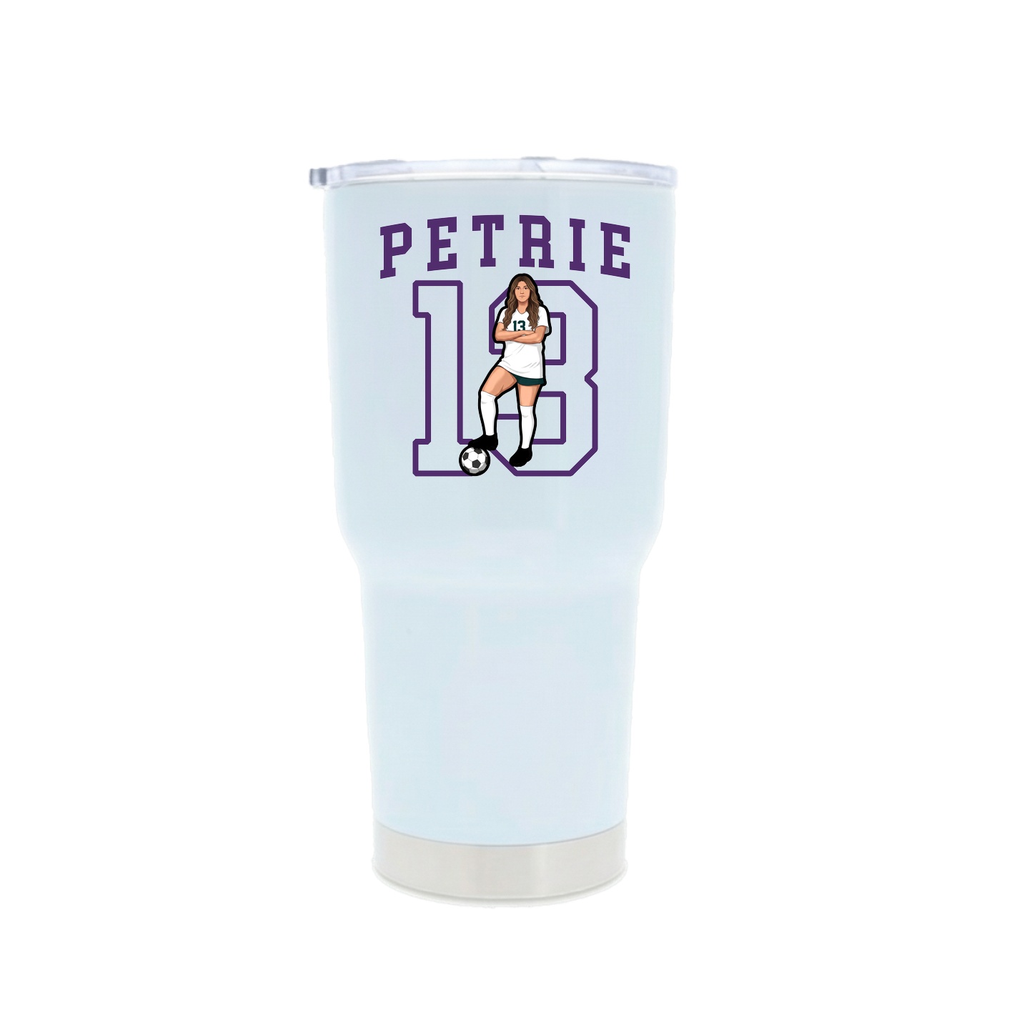 30oz Stainless Steel Tumbler — Shirsey in White