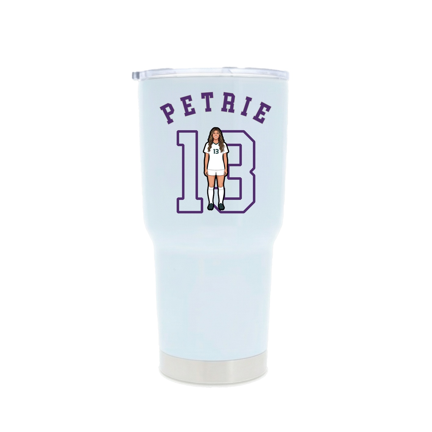 30oz Stainless Steel Tumbler — Shirsey Arch in White