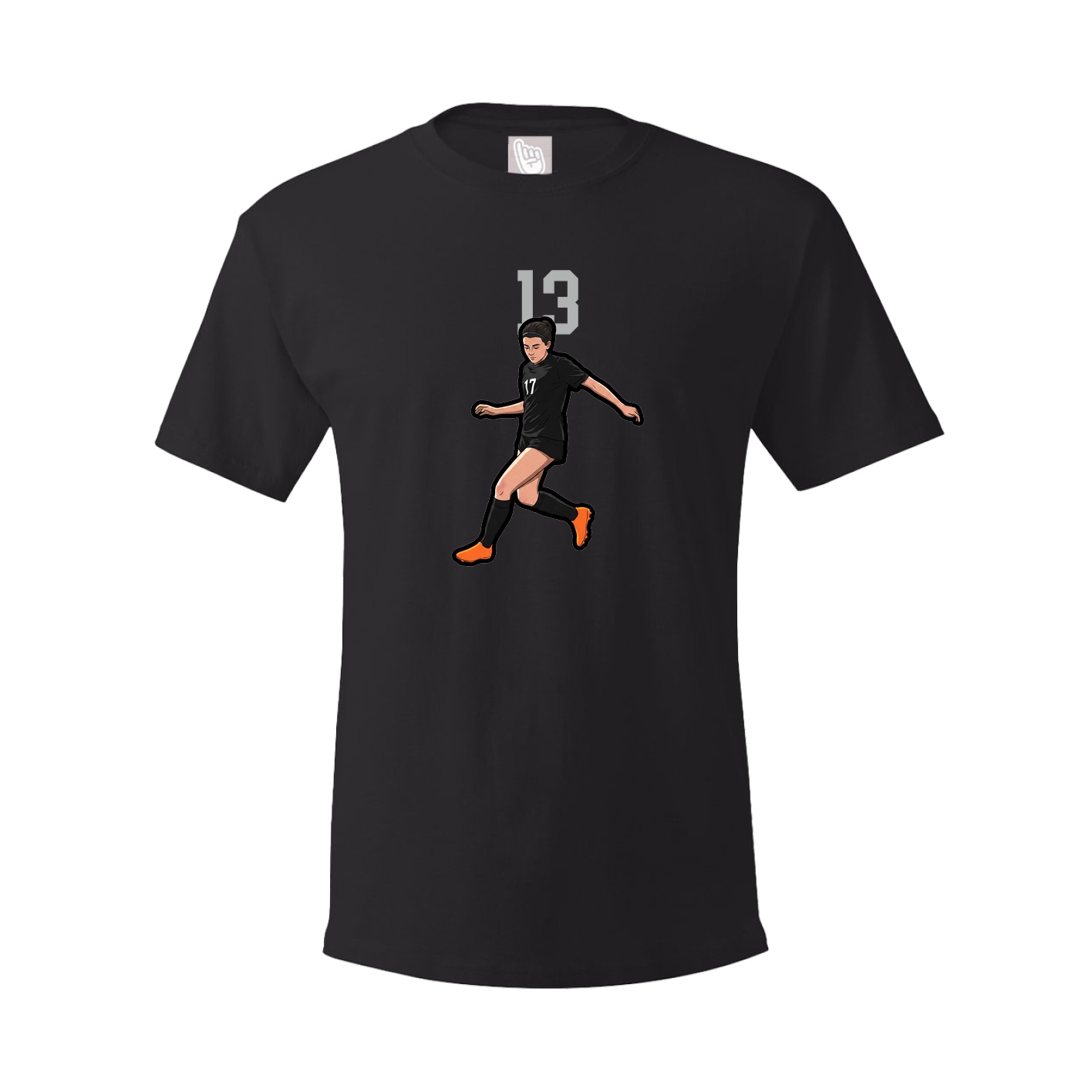 Youth Tee — Number Top in Black