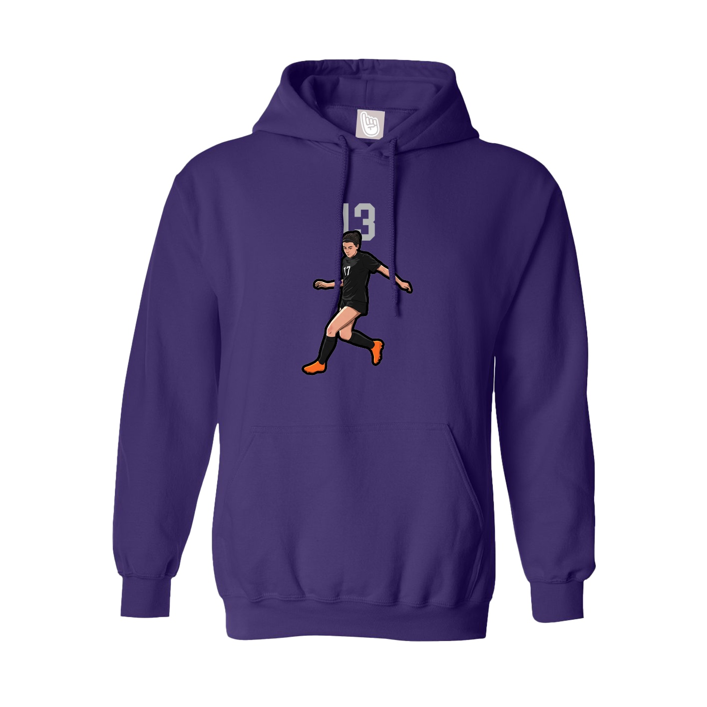 Hoodie — Number Top in Purple
