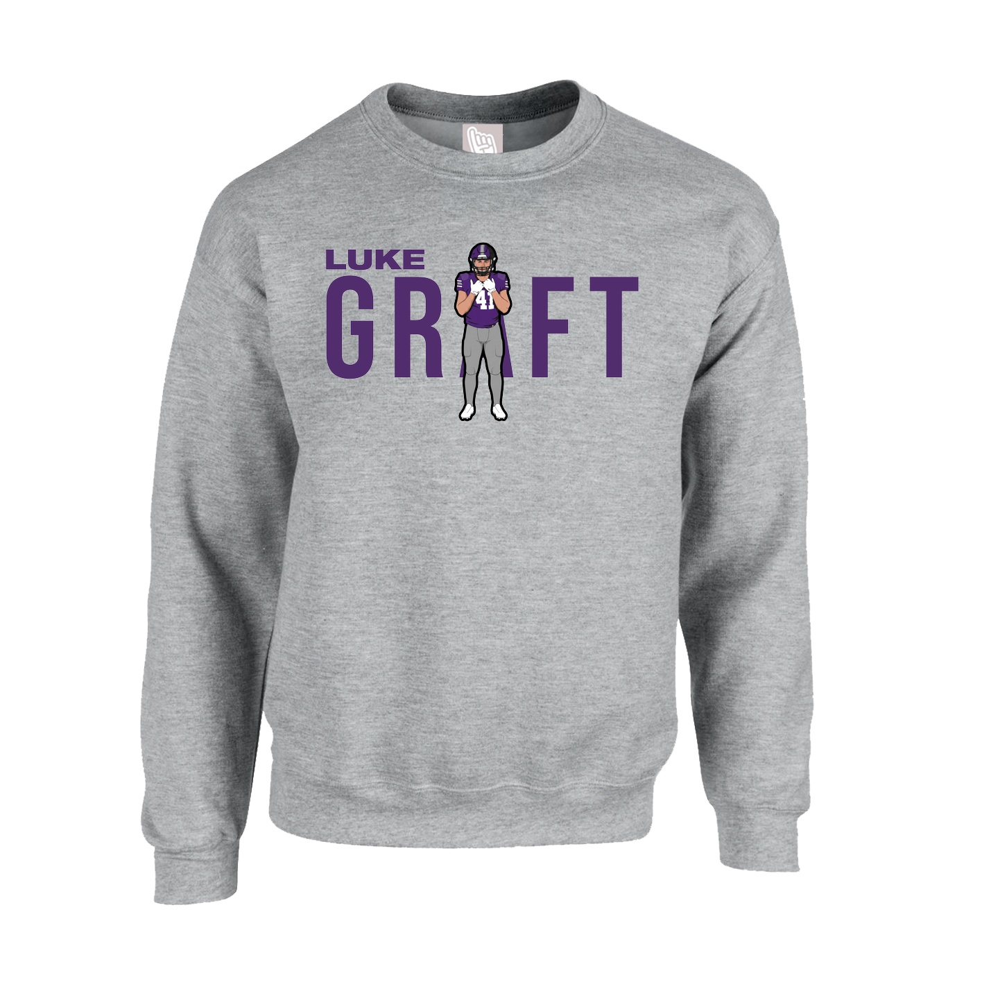 Fleece Crew — Player Name in Grey