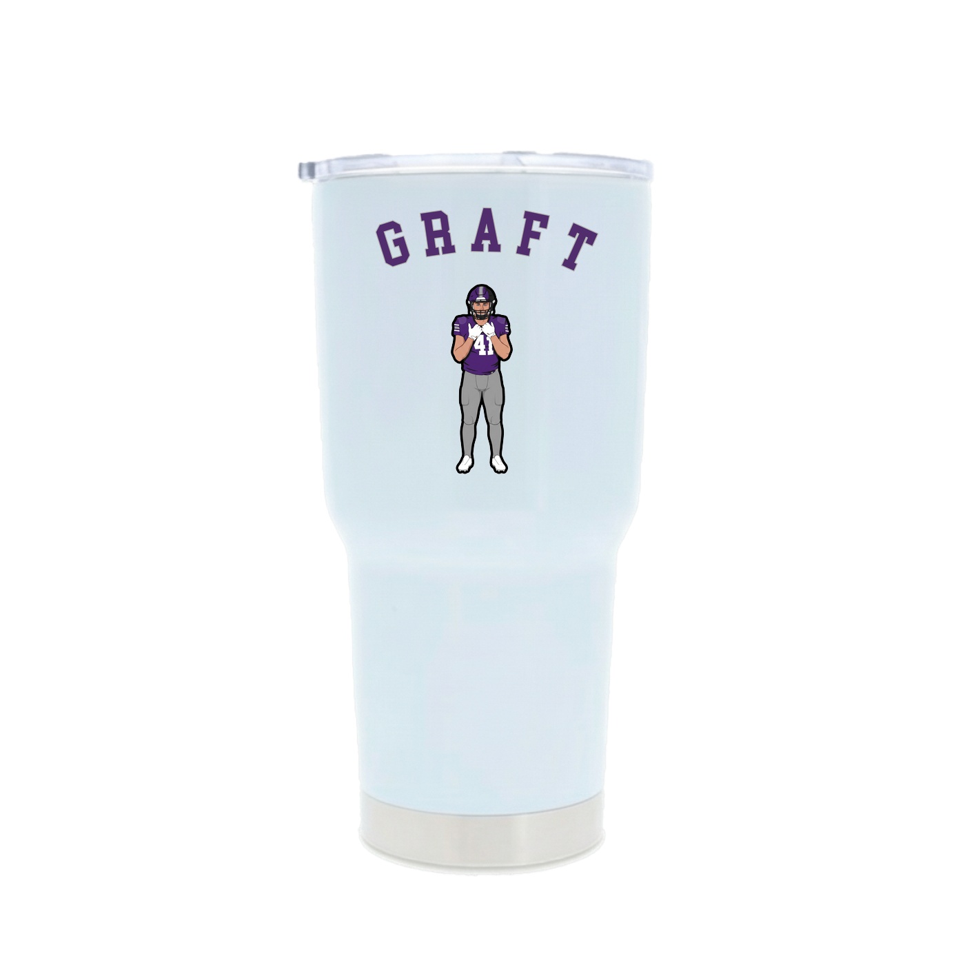 30oz Stainless Steel Tumbler — Shirsey Arch in White