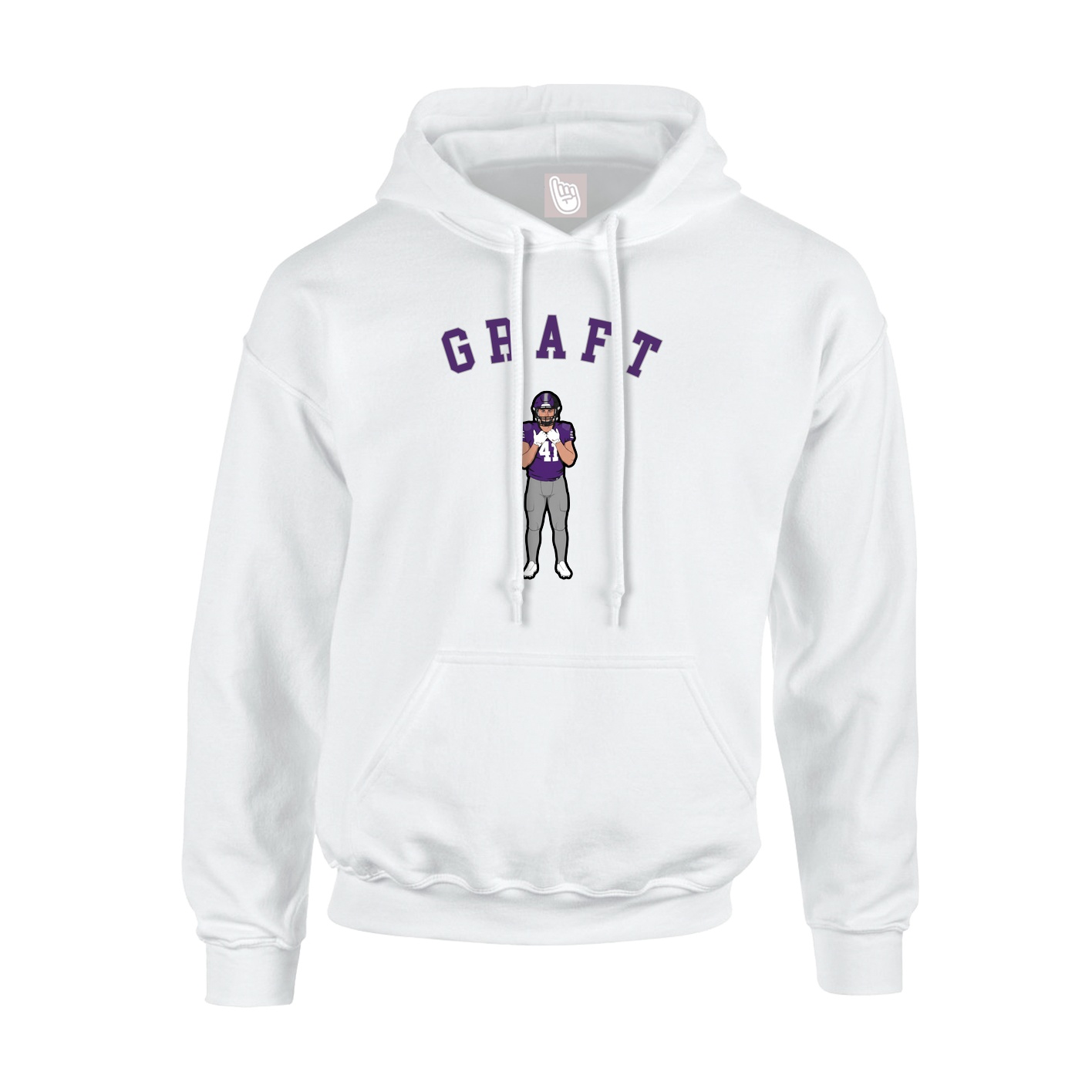 Youth Hoodie — Shirsey Arch in White