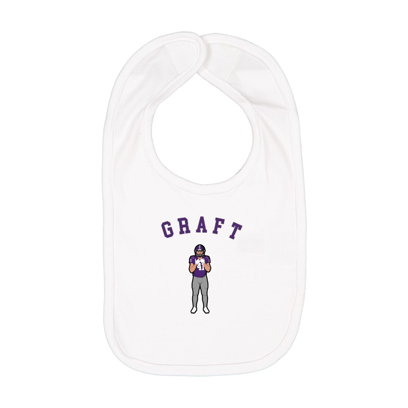Infant Bib — Shirsey Arch in White