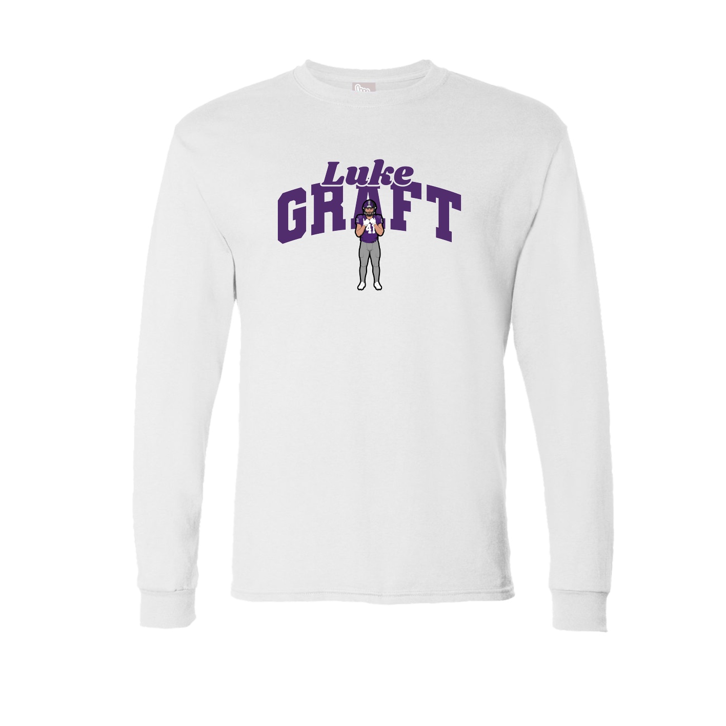 Long Sleeve Tee — Signature Arch in White