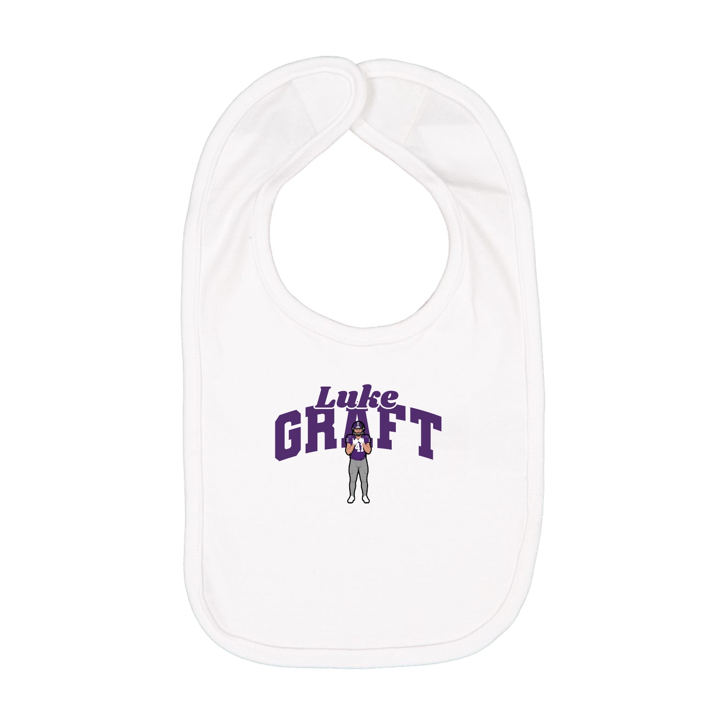 Infant Bib — Signature Arch in White