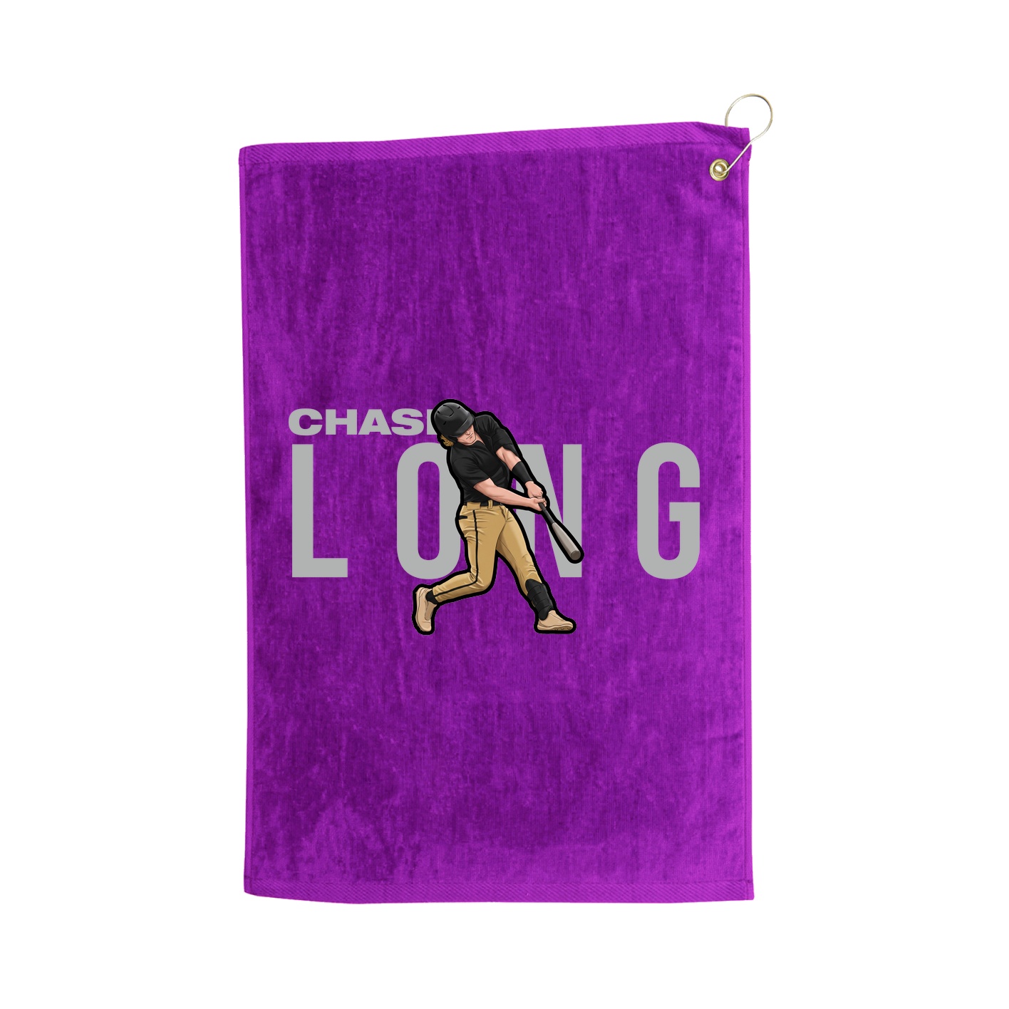 Golf Towel — Player Name in Purple