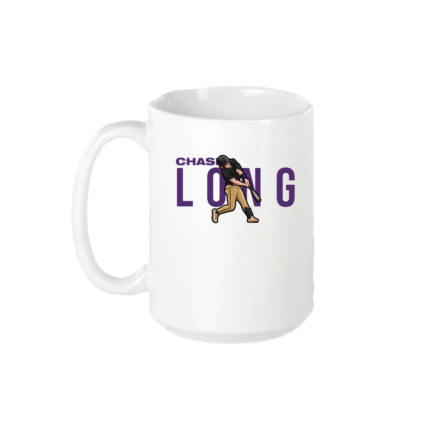 15oz Coffee Mug — Player Name in White