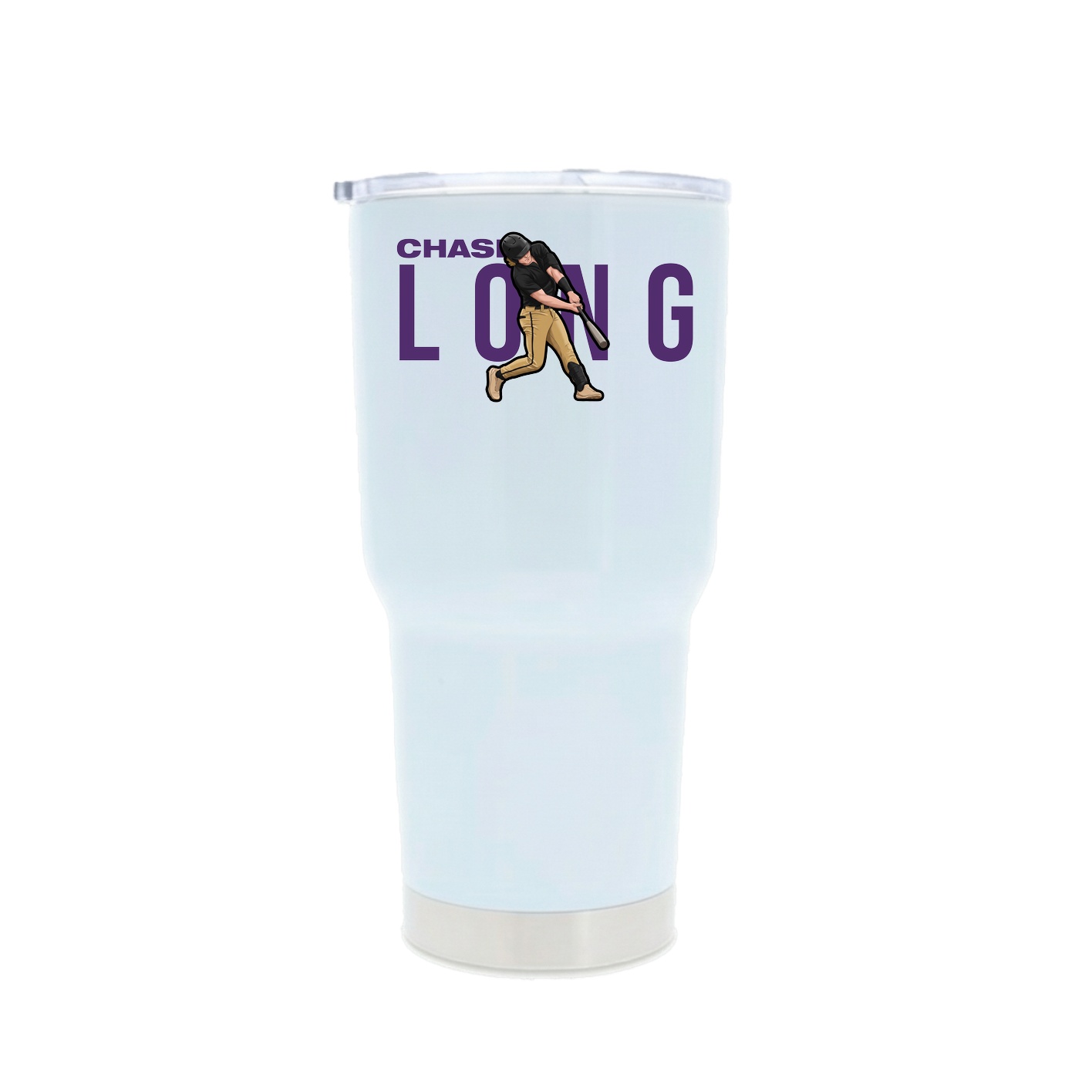 30oz Stainless Steel Tumbler — Player Name in White